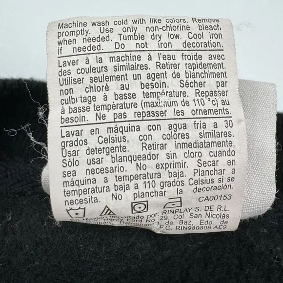 Champion Reverse Weave Crewneck Sweatshirt Mens Size Small Black Pullover - Picture 14 of 14